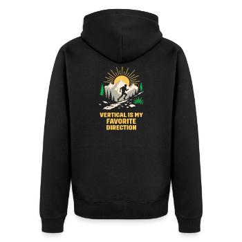 Randonnée - Le vertical est ma direction préférée - Veste à capuche bio Premium Unisexe - noir - Dos - Nico (187cm)
