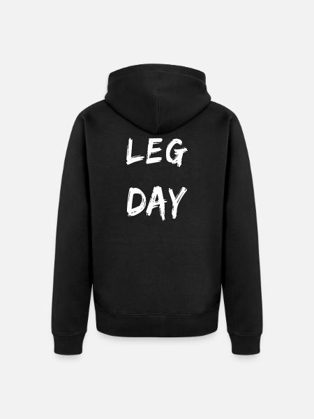 Muscu leg day - Unisex Premium Organic Zip Hoodie - black