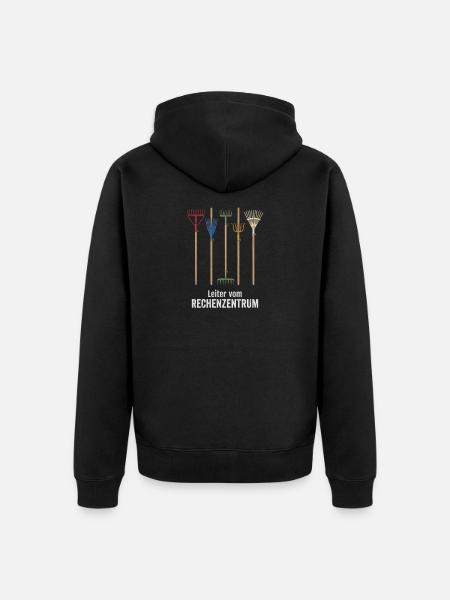 Leiter vom Rechenzentrum witzige Büro Sprüche - Unisex Premium Bio Zip Hoodie - Schwarz