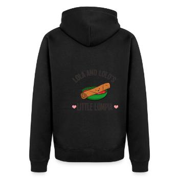 Philippinen Filipino Frühlingsrolle I Geschenk - Unisex Premium Bio Zip Hoodie - Schwarz - Hinten - Nico (187cm)