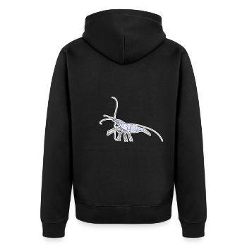 Ghost Shrimp Pet Design for proud shrimp fans - Unisex Premium Organic Zip Hoodie - black - Back - Nico (187cm)