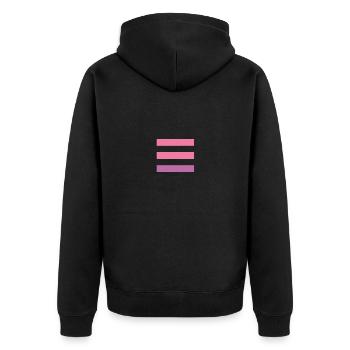 Heaven rose minimalist moderne et stylé - Veste à capuche bio Premium Unisexe - noir - Dos - Nico (187cm)