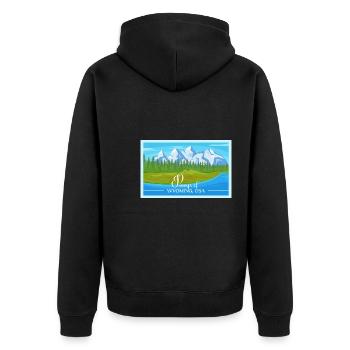 Wyoming Fil-Am Design pour les fiers Pinoys - Veste à capuche bio Premium Unisexe - noir - Dos - Nico (187cm)