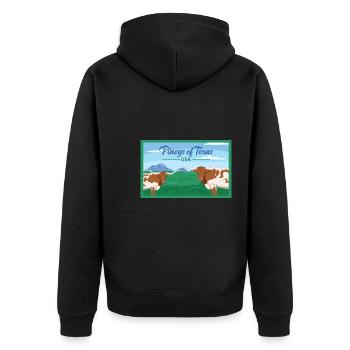 Texas Fil-Am Design for Proud Pinoys - Unisex Premium Organic Zip Hoodie - black - Back - Nico (187cm)