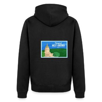 Conception Fil-Am de Virginie-Occidentale pour Proud Pinoys - Veste à capuche bio Premium Unisexe - noir - Dos - Nico (187cm)