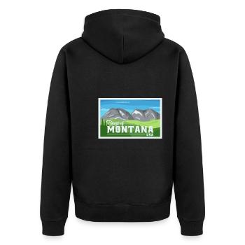 Montana Fil-Am Design pour les fiers Pinoys - Veste à capuche bio Premium Unisexe - noir - Dos - Nico (187cm)