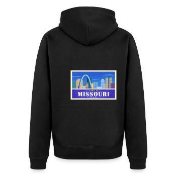 Missouri Fil-Am Design pour Proud Pinoys - Veste à capuche bio Premium Unisexe - noir - Dos - Nico (187cm)