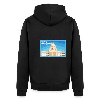 Mississippi Fil-Am design pour les fiers Pinoys - Veste à capuche bio Premium Unisexe - noir - Dos - Nico (187cm)