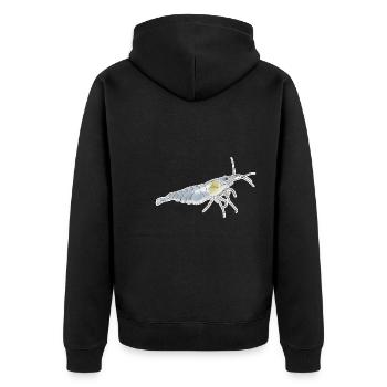 Snowball Shrimp Pet Design for proud shrimp fans - Unisex Premium Organic Zip Hoodie - black - Back - Nico (187cm)