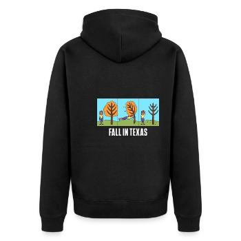 Texas Weather Fall Design for Proud Texans - Unisex Premium Organic Zip Hoodie - black - Back - Nico (187cm)