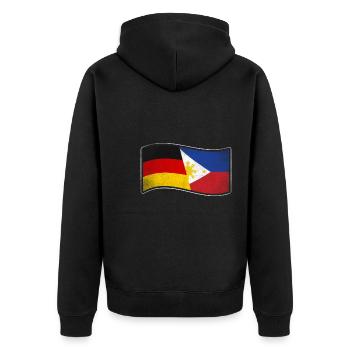 Philippinen Design für stolze Deutsch-Filipinos - Unisex Premium Bio Zip Hoodie - Schwarz - Hinten - Nico (187cm)