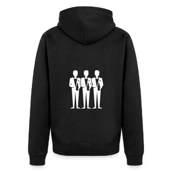 Enterrement de vie de garçon Crew Enterrement de vie de garçon - Veste à capuche bio Premium Unisexe - noir - Dos - Nico (187cm)