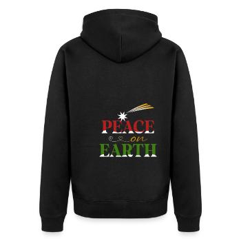 Paix sur Terre - Veste à capuche bio Premium Unisexe - noir - Dos - Nico (187cm)