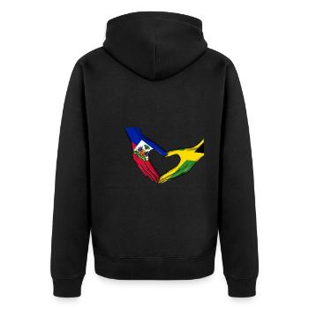 Haïti Haïtien Jamaïque Combinaison I Cadeau - Veste à capuche bio Premium Unisexe - noir - Dos - Nico (187cm)