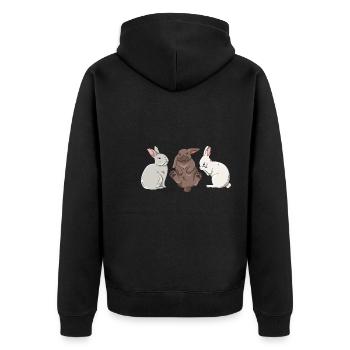 Conception de lapin mignon pour les propriétaires de lapins - Veste à capuche bio Premium Unisexe - noir - Dos - Nico (187cm)