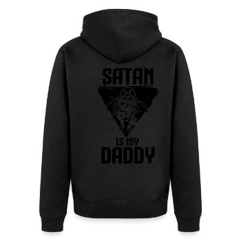 Satanism - Unisex Premium Organic Zip Hoodie - black - Back - Nico (187cm)