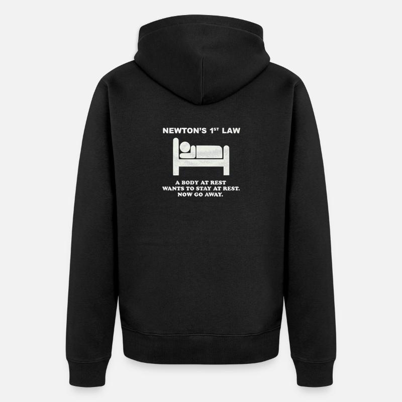 Newtons 1ère loi - Veste à capuche bio Premium Unisexe - noir