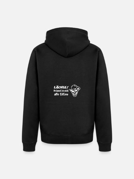 Spruch - Unisex Premium Bio Zip Hoodie - Schwarz