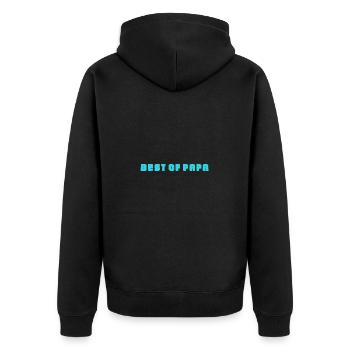 BONNE FÊTE PAPA. PAPA. FÊTE DES PÈRES. PÈRE - Veste à capuche bio Premium Unisexe - noir - Dos - Nico (187cm)