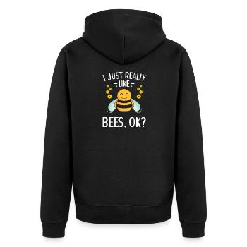 Costume d’abeille Enfants Honey Bee Drôle - Veste à capuche bio Premium Unisexe - noir - Dos - Nico (187cm)