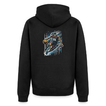Basketteur - Veste à capuche bio Premium Unisexe - noir - Dos - Nico (187cm)