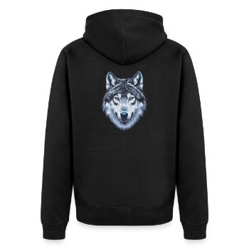 Loup - Veste à capuche bio Premium Unisexe - noir - Dos - Nico (187cm)