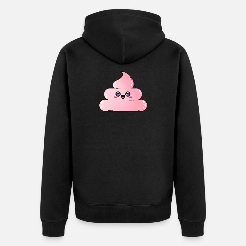 caca rose - caca rose - Veste à capuche bio Premium Unisexe - noir