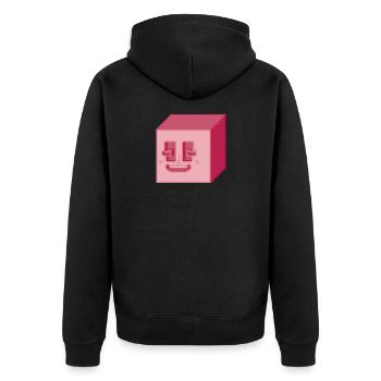 STABILE FPS - Unisex Premium Bio Zip Hoodie - Schwarz - Hinten - Nico (187cm)