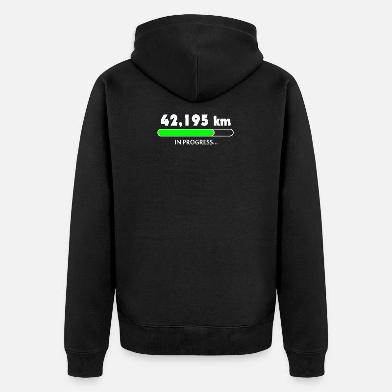 Marathon en cours - Veste à capuche bio Premium Unisexe - noir