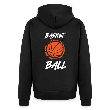 Basket-ball - Veste à capuche bio Premium Unisexe - noir - Dos - Nico (187cm)