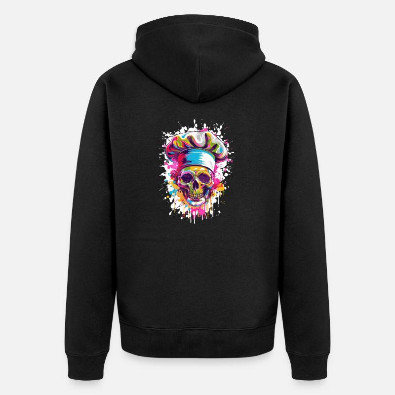 Crâne de Koch - Veste à capuche bio Premium Unisexe - noir
