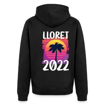 Lloret De mars 2022 - Veste à capuche bio Premium Unisexe - noir - Dos - Nico (187cm)