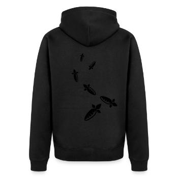 Symbole de la carotte - Veste à capuche bio Premium Unisexe - noir - Dos - Nico (187cm)