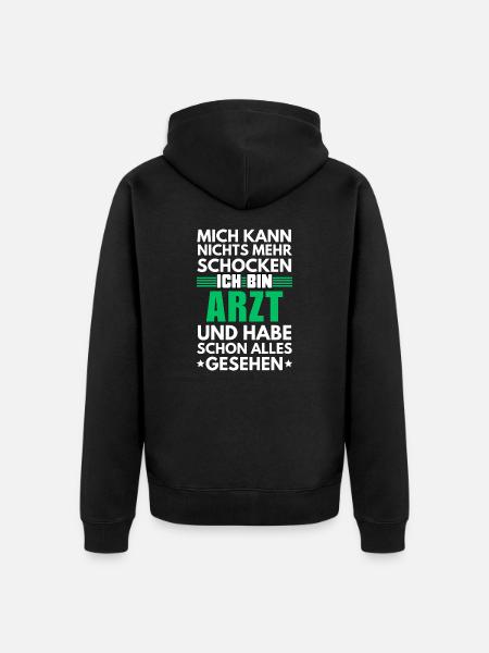 Médecin non choquable - Veste à capuche bio Premium Unisexe - noir
