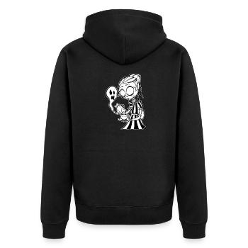 Scary Girls serviert Tee - Unisex Premium Bio Zip Hoodie - Schwarz - Hinten - Nico (187cm)