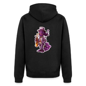 Confiture de raisin - Veste à capuche bio Premium Unisexe - noir - Dos - Nico (187cm)