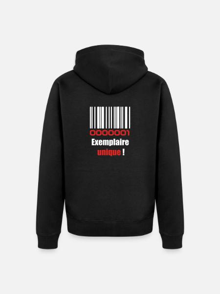 exemplaire unique - Veste à capuche bio Premium Unisexe - noir