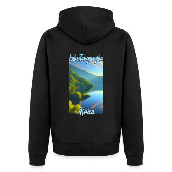 Lac tanganyika - Veste à capuche bio Premium Unisexe - noir - Dos - Nico (187cm)