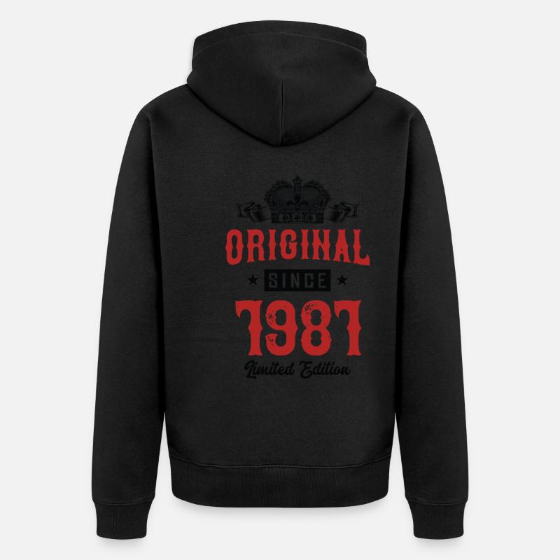 1981 Édition limitée - Veste à capuche bio Premium Unisexe - noir