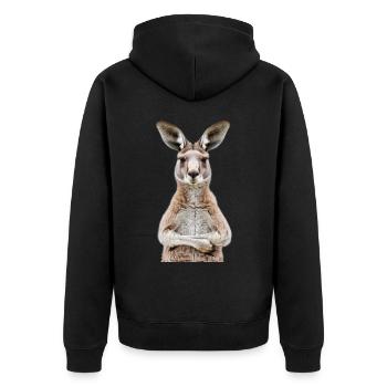 Kangourou - Veste à capuche bio Premium Unisexe - noir - Dos - Nico (187cm)