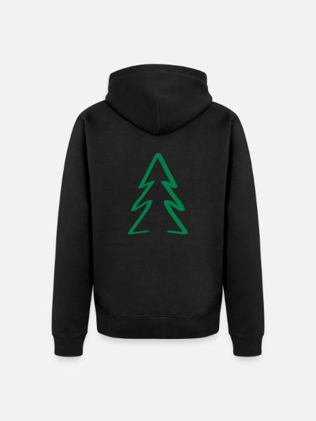 baum weihnachten - Unisex Premium Bio Zip Hoodie - Schwarz