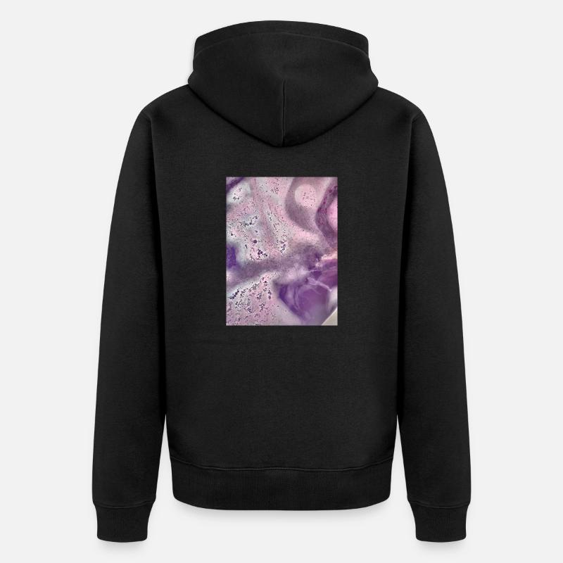 Monde abstrait - Veste à capuche bio Premium Unisexe - noir