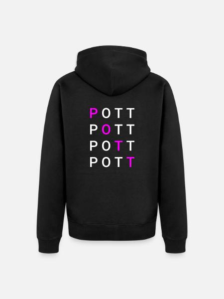 POTT - Unisex Premium Bio Zip Hoodie - Schwarz
