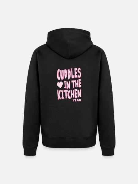 Cuddles in the kitchen - Unisex Premium Organic Zip Hoodie - black