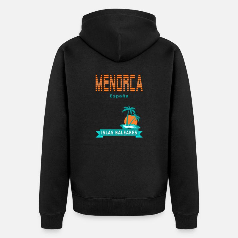 Menorca - Islas Baleares - Spanien - Unisex Premium Bio Zip Hoodie - Schwarz