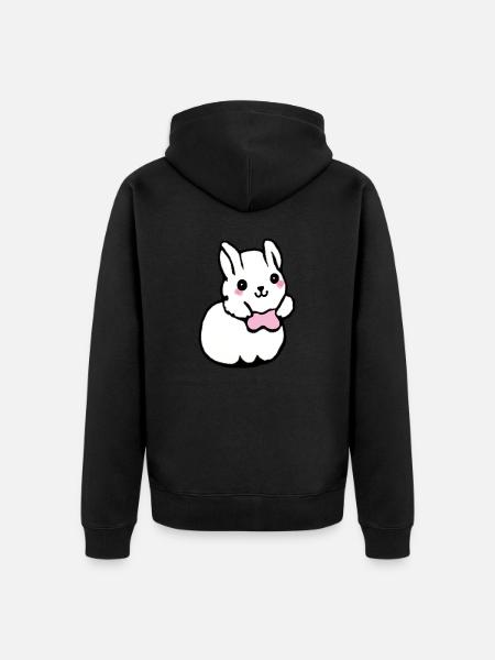 Lapin - Veste à capuche bio Premium Unisexe - noir