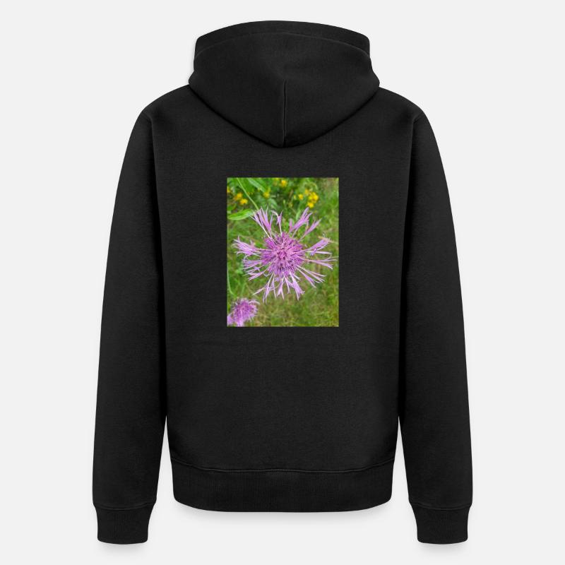centaurée Centaurea scabiosa - Veste à capuche bio Premium Unisexe - noir