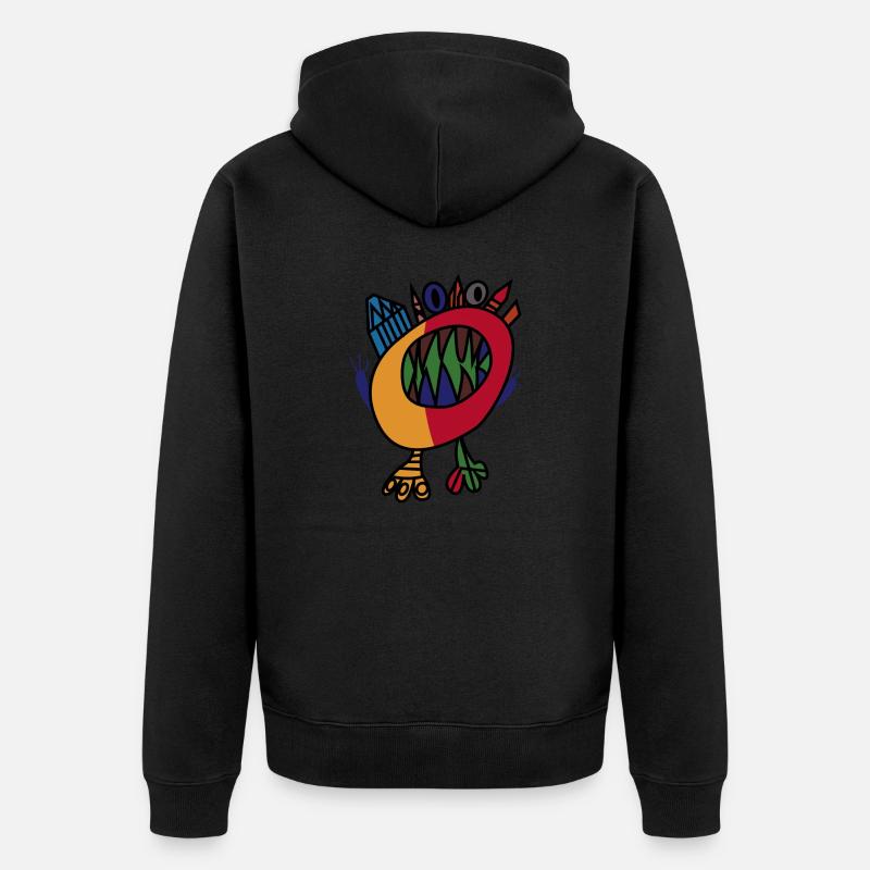 Monstre de cristal peint - Veste à capuche bio Premium Unisexe - noir
