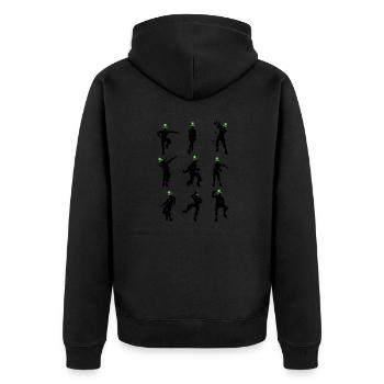 Saint Patrick Day Dance - Unisex Premium Organic Zip Hoodie - black - Back - Nico (187cm)