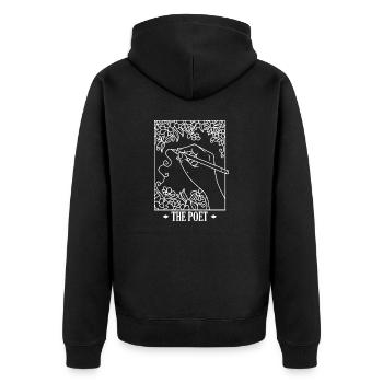 Poète Poésie Poète Poésie I Don - Veste à capuche bio Premium Unisexe - noir - Dos - Nico (187cm)